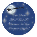 Scrapbooking Christmas Round Sticker