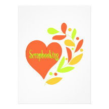 Scrapbooking Heart Custom Invitation