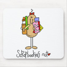 Scrapbooking Nut T-shirts and Gifts Mousepads