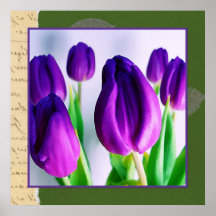 Scrapbooking with Tulips Poster
