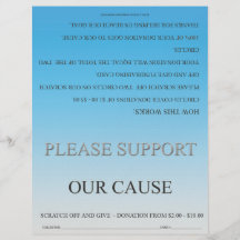 ScratchOffGive Blue Basic Fundraising Brochure Full Colour Flyer