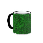 Scrawl green design coffee mugs