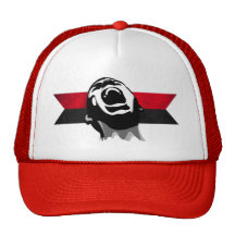 Scream red mesh hat