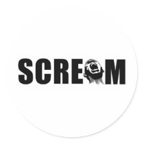 Scream Round Sticker