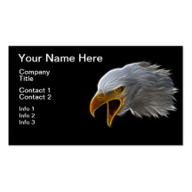 Screaming American Bald Eagle Head Business Card Templates
