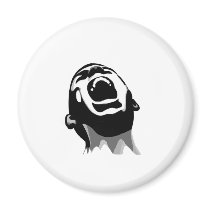 Screaming for help fridge magnet