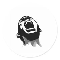 Screaming for help stickers