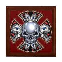 Screaming Iron Skull Jewelry Boxes