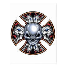 Screaming Iron Skull Postcards