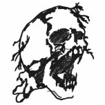 Screaming Skull Embroidered Shirt embroidered shirts