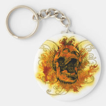 Screaming skull key chains