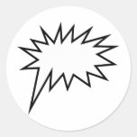 Screech Balloon Round Stickers