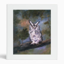 Screech Owl Vinyl Binder