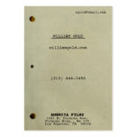 Screenplay Vintage Wide Business Cards
