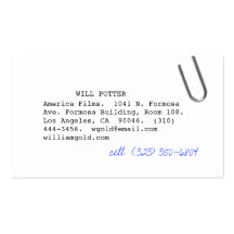 Screenwriter iii business card