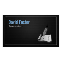 Screenwriter in film television theatrical Script Business Card