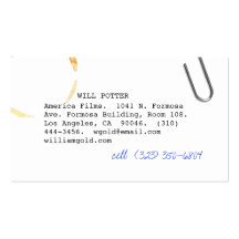 Screenwriter v business card templates