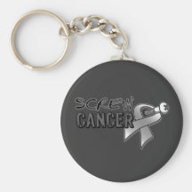 Screw Brain Cancer Key Chain