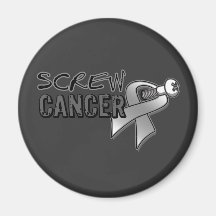 Screw Brain Cancer Refrigerator Magnets