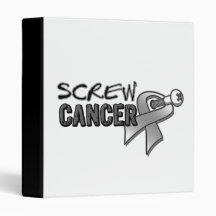 Screw Brain Cancer Vinyl Binders