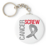 Screw Cancer - Brain Cancer keychains