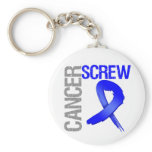 Screw Cancer - Colon Cancer keychains