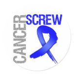 Screw Cancer - Colon Cancer stickers