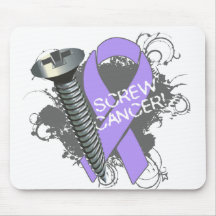 Screw Cancer - Grunge General Cancer Mouse Pads