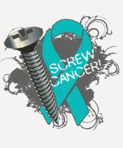 Screw Cancer - Grunge Ovarian Cancer T Shirts