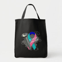 Screw Cancer - Grunge Thyroid Cancer Tote Bag