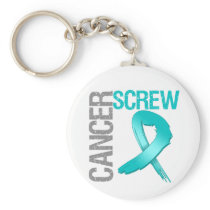 Screw Cancer - Ovarian Cancer Key Chains