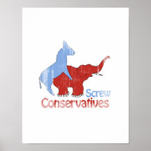 Screw Conservatives Faded Print