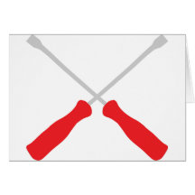 screw driver crossed tools card