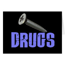 Screw Drugs Light Blue Card