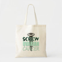 Screw Ovarian Cancer Canvas Bag