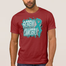 Screw Ovarian Cancer Comic Style Shirts