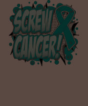 Screw Ovarian Cancer Comic Style Tee Shirt