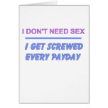 SCREWED note card