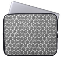 Scribble Dots Laptop Sleeve Graphite