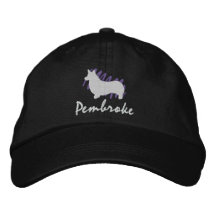 Scribbled Pembroke Embroidered Baseball Caps