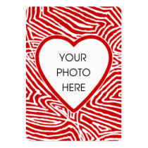 Scribbleprint Heart Photo Card