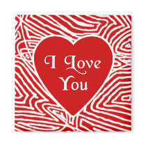 Scribbleprint I Love You Heart magnets
