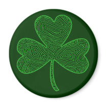 Scribbleprint Shamrock Magnet