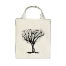 Scribbler Tree Tote Bag