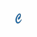 Script-Letter C Embroidered Hooded Sweatshirt