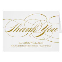 SCRIPT THANKS | GRADUATION THANK YOU CARD