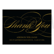 SCRIPT THANKS | GRADUATION THANK YOU CARD