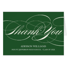 SCRIPT THANKS | GRADUATION THANK YOU CARD