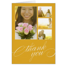 SCRIPTED COLLAGE | WEDDING THANK YOU CARD