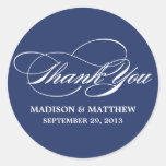 SCRIPTED | WEDDING THANK YOU FAVOR LABEL ROUND STICKER